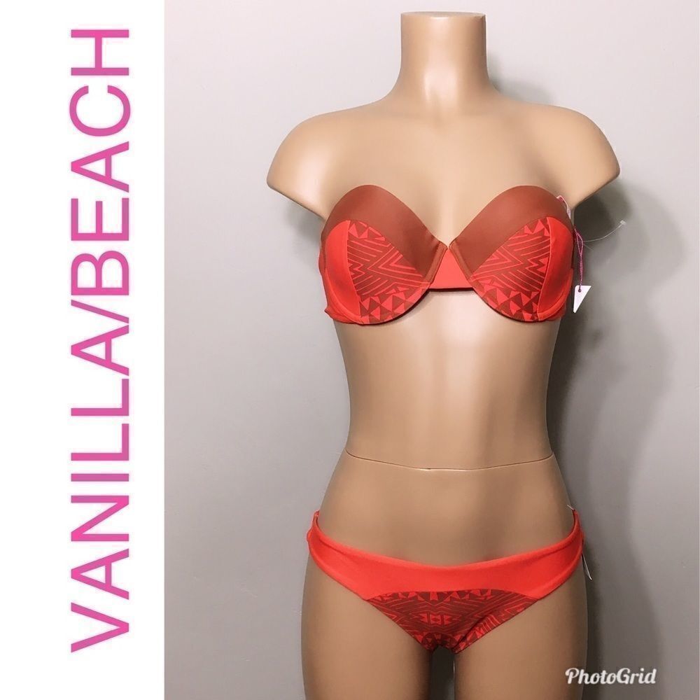 Vanilla Beach bikini. L- bottom/XL- top NWT
